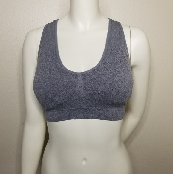 Marilyn Monroe Razorback Sports Bra Removable Pads Grey XL - Picture 2 of 6
